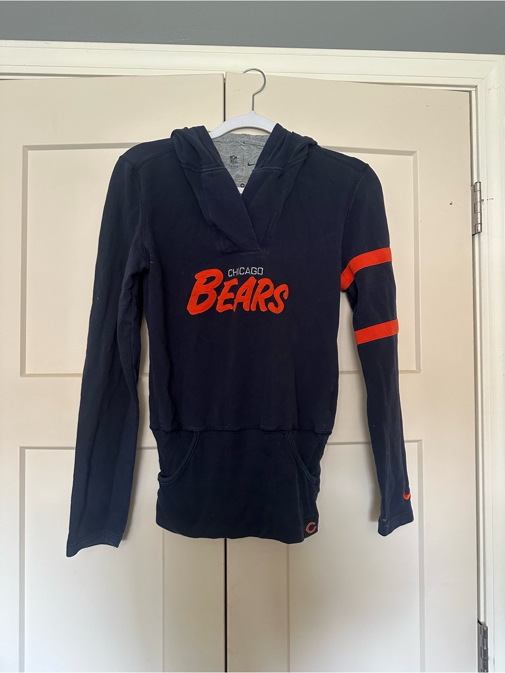 Chicago Bears Navy & Orange Hoodie Top